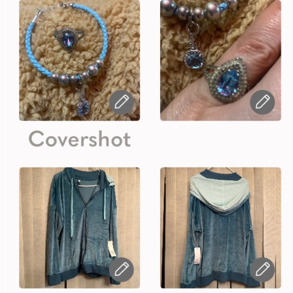 LuLaRoe Bethany zip hoodie 1X+Italy Leather bracelet 7-8”adj+925 CZ topaz💍6.5
